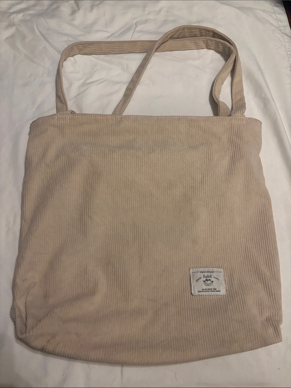Kali Beige Corduroy Everyday Tote